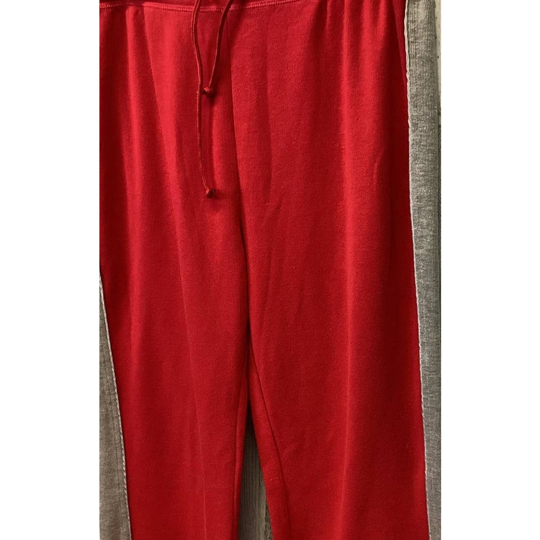 Jay Day Womens XL Side Stripe Cotton Blend Drawstring Elastic Waist Sweat Pants