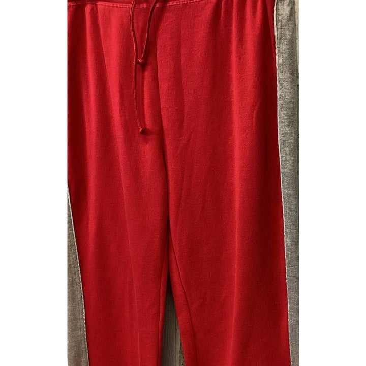 Jay Day Womens XL Side Stripe Cotton Blend Drawstring Elastic Waist Sweat Pants