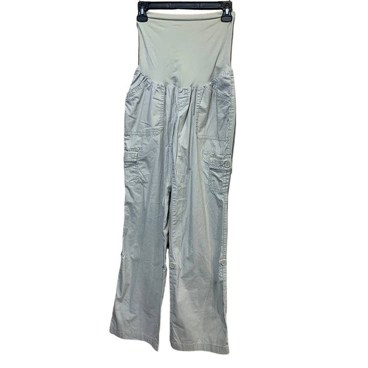 Motherhood Maternity Medium Secret Fit Belly Stretch Panel Tan Long Khaki Pants