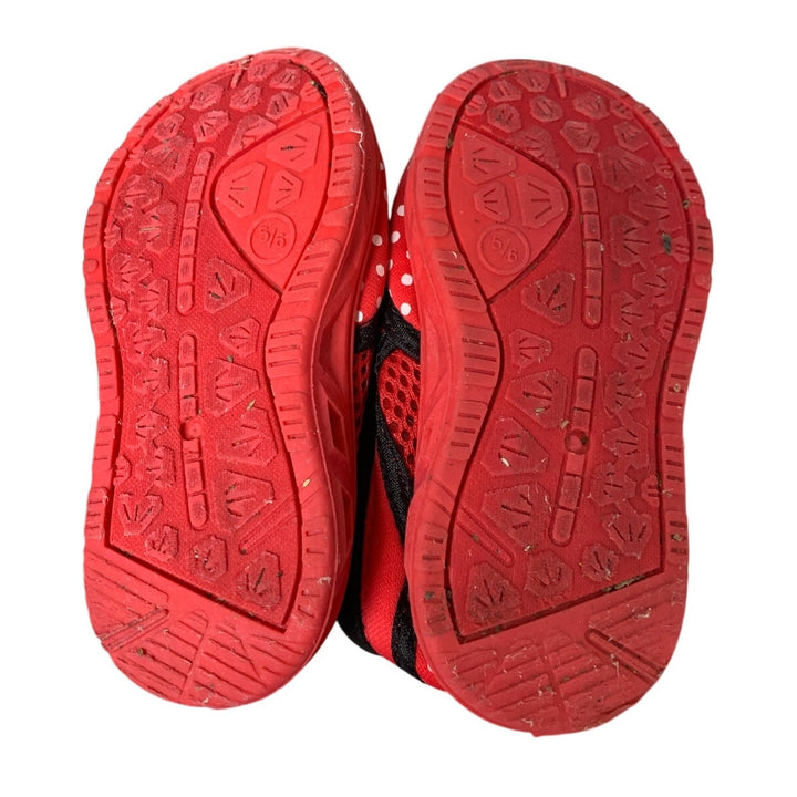 Disney Baby Girls 7-8 Toddler Red Minnie Mouse Water Sandal Bungee Closure Shoes