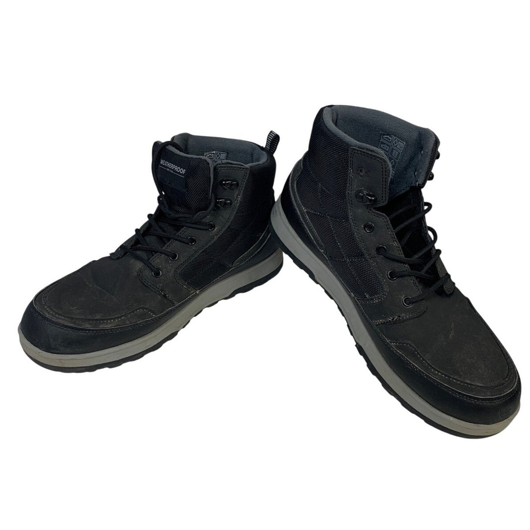 Weatherproof Mens Size 12 Black Jenkins Boot Memory Foam Insole Lace Up Shoes