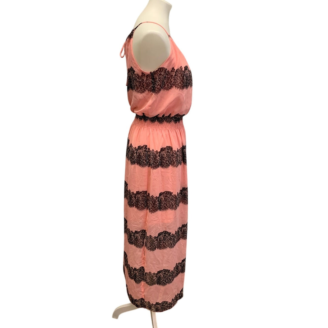 Enfocus Studio Womens Size 6 Lightweight Halter Lace Maxi Gathered Waist Dress