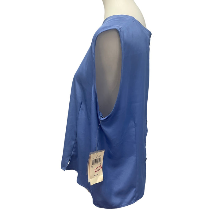 New Notations Womens XL Sleeveless Back Buttons Flowy Polyester Tank Top