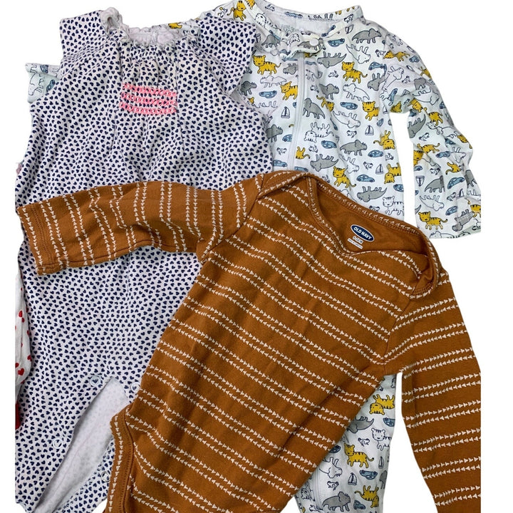Baby Girl 6 Mos Sleeper Romper One Pieces Outfits Clothing Lot of 5 Items