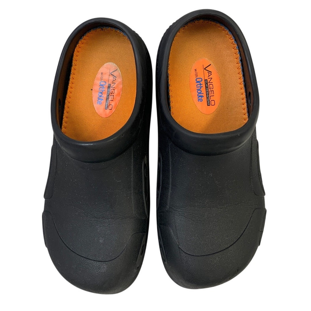 Vangelo Mens Size 10 Black Clog Slip On Closed Round Toe Waterproof Shoes
