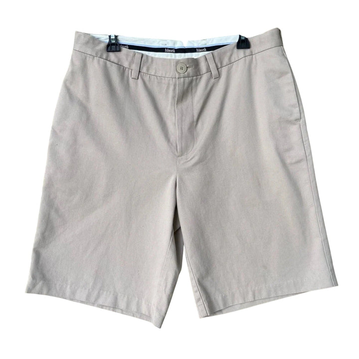 NWT New Ashworth Luxury Mens Size 35 Stretch Cotton Bermuda Khaki Shorts