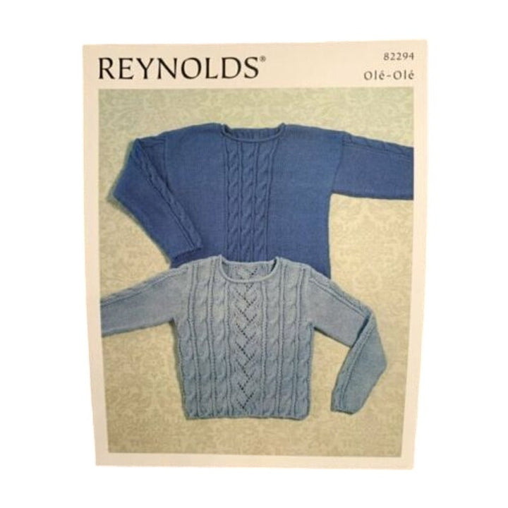 New Reynolds Yarns Ole-Ole 82294 Cable &amp; Lace Pullover Knitting Pattern New