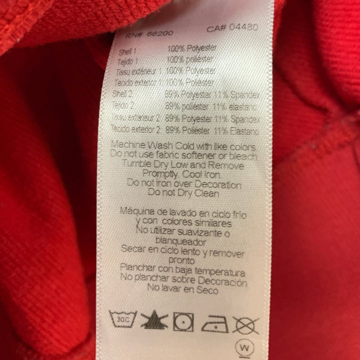 Upcycled Hand Printed Womens XS Red  Save The Earth World Long Sleeve Sweatshirt
