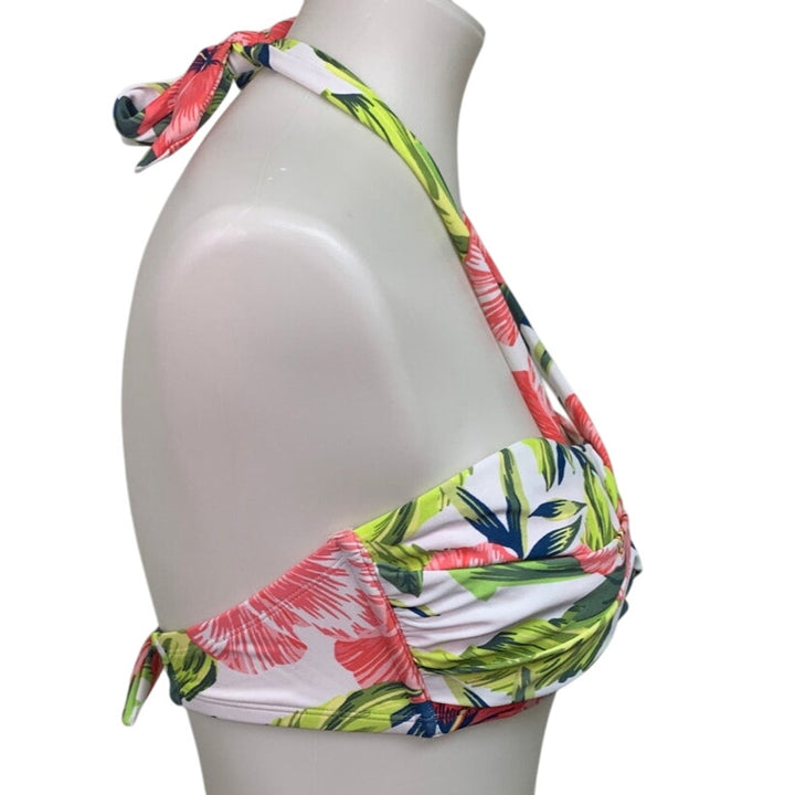 New Kona Sol Womens XL Floral Bandeau Removeable Strap Bikini Top Only