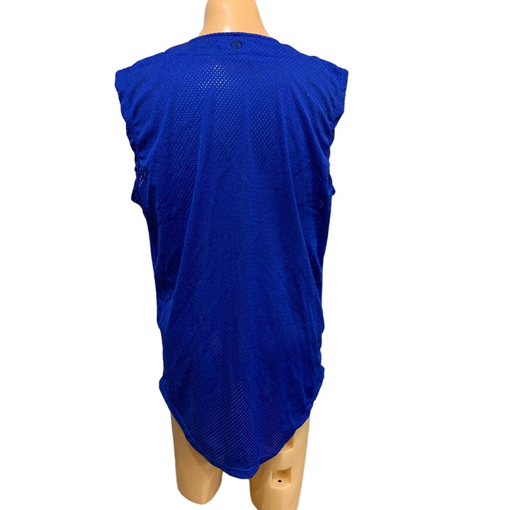 New Tag Team Uniform Adult Large Blue Lightweight Mesh Button Down Baseball Vest