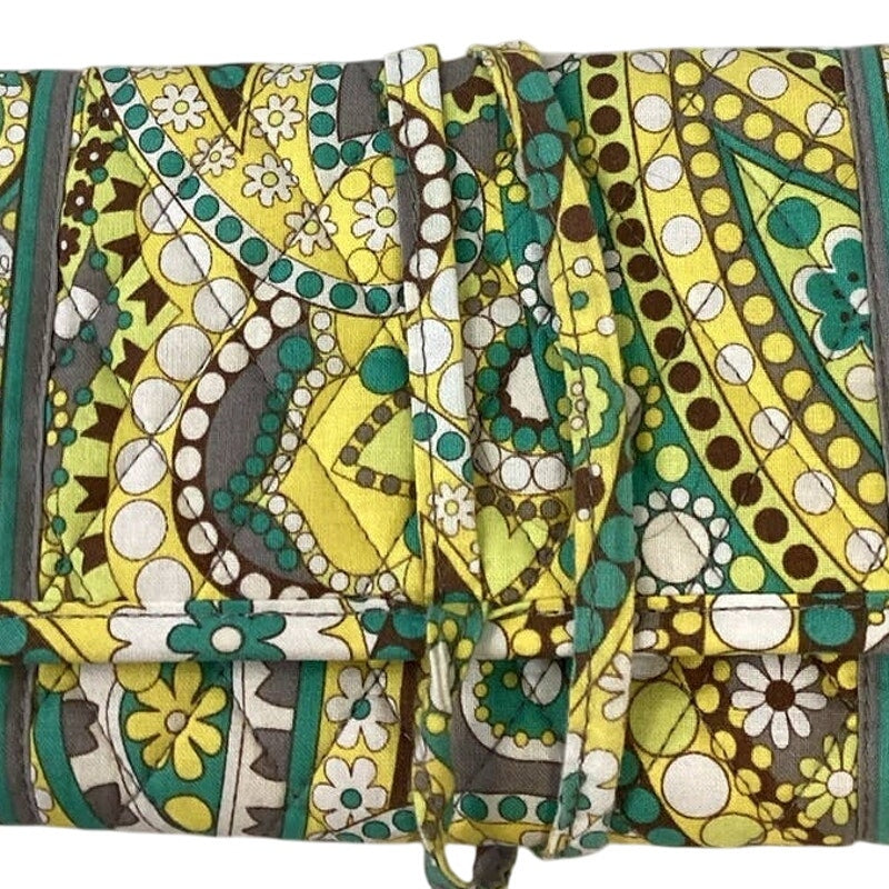 Vera Bradley Paisley Zippered Pockets Jewelry Foldover Organizer Travel Case