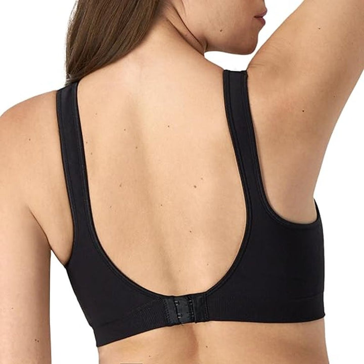 New Bali Womens Medium Black Comfort Revolution Seamless Wireless T-Shirt Bra