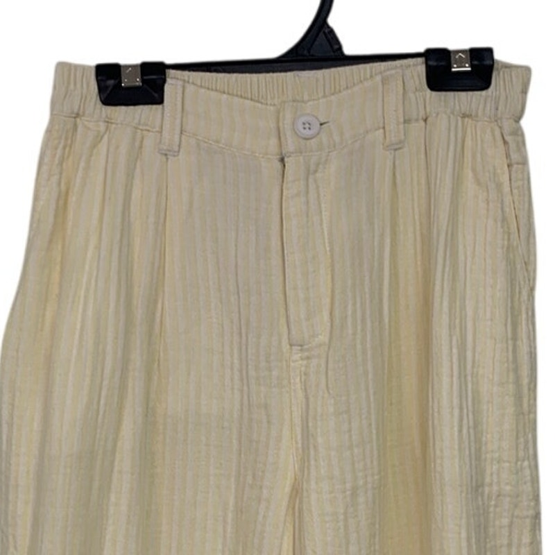 New Aerie Womens Small Striped Flowy Elastic Waist Flowy Pants w Pockets