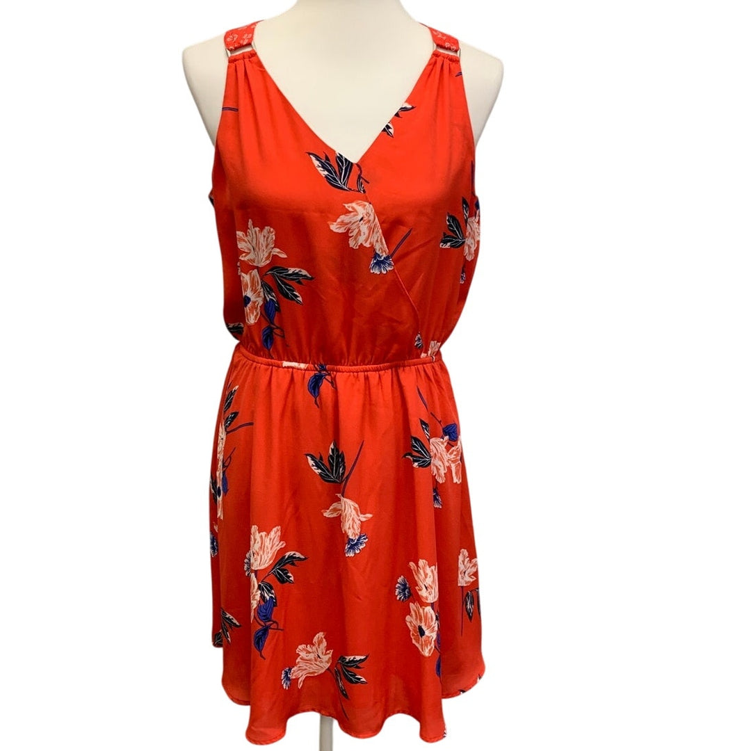 Maurices Womens Medium Lightweight Floral Flowy Sleeveless Fit Flare Dress
