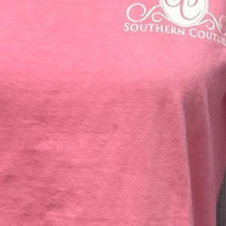Southern Couture Womens Small Give Breast Cancer the Boot Short Sleeve Tee