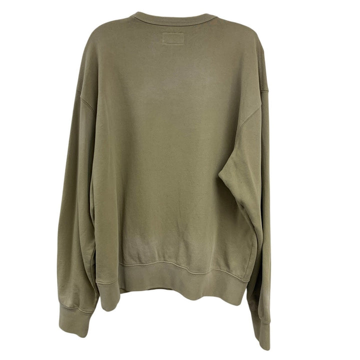New Hand Printed Mens Medium Brown Hello Fall Long Sleeve AEO Sweatshirt