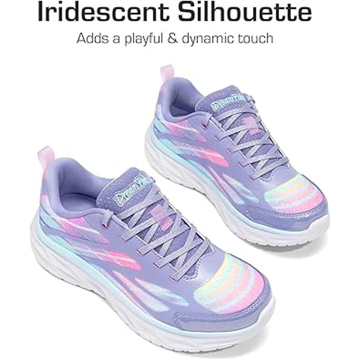 Dream Pairs Little Girls Size 3 Purple Glitter Sneakers Lace Up Tennis Shoes