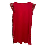 Wonder Nation Girls Large Christmas Holiday Sequin Sleeveless Midi Sheath Dress