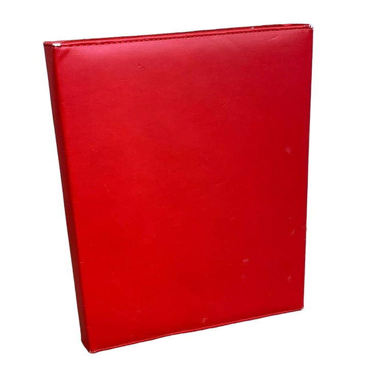 Red Brookstone 7" by 9.5" Tablet Case w Stand Keyboard Closure Flap Faux Leather