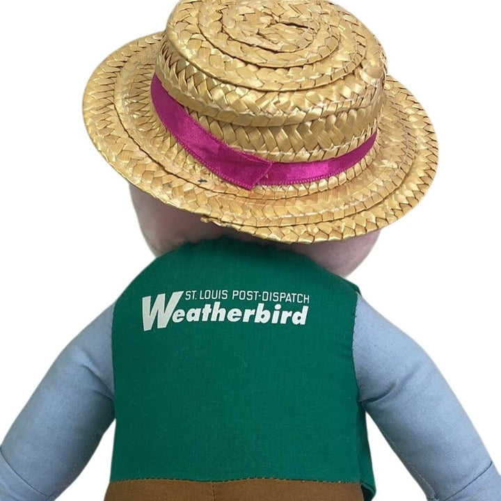 Vintage St. Louis Post-Dispatch Weatherbird Plush Stuffed Animal with Dan Martin Article