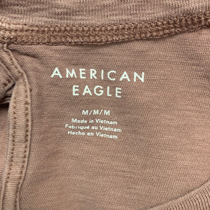 New American Eagle Womens Medium Short Sleeve Crew Neck Back Tie Top