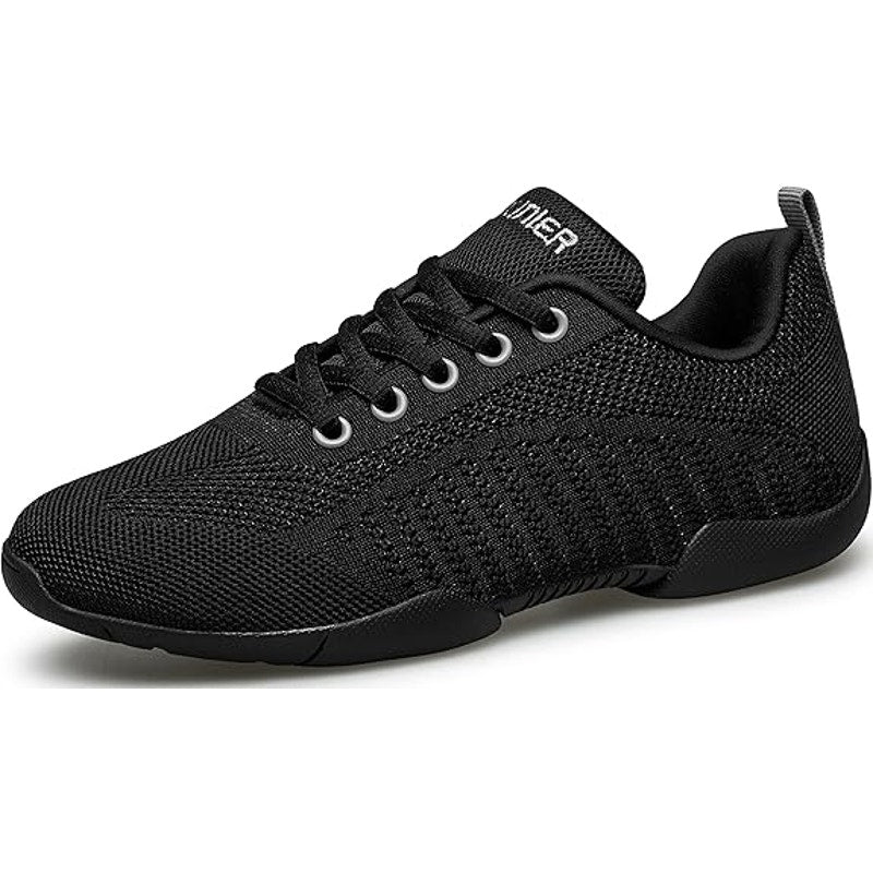 New Baxinier Women Size 7.5 Black Lace Up Breathable Cheerleading Athletic Shoes