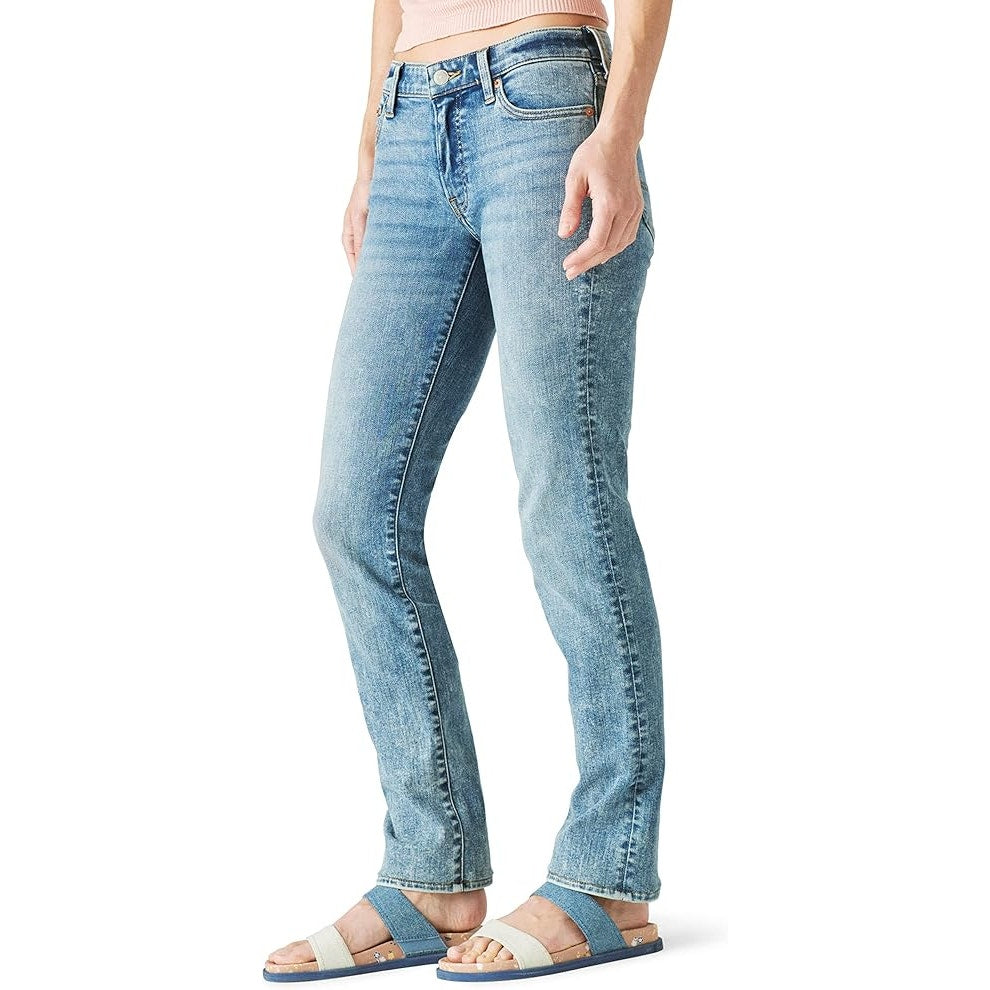 NWT New Lucky Brand Womens Size 16 Sweet Mid Rise Straight Denim Blue Jeans
