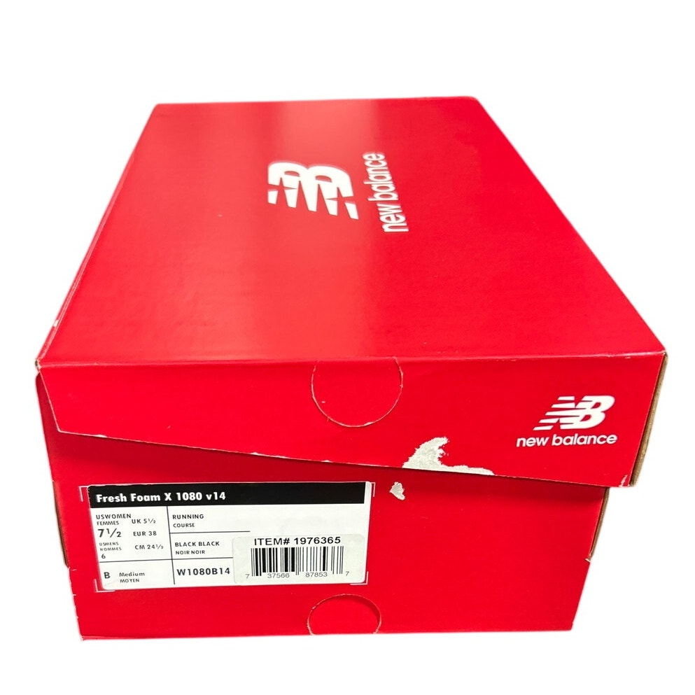 NWT New Balance Womens Size 7.5 Black Fresh Foam X 1080v14 Sneaker Lace Up Shoes