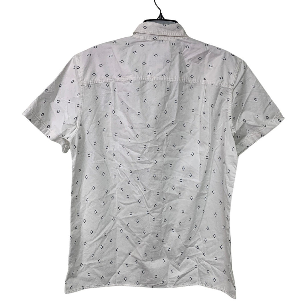 New American Eagle Mens Medium 100% Cotton Short Sleeve Collared Button Up Shirt