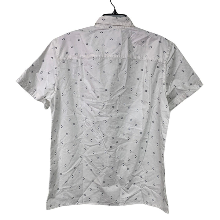 New American Eagle Mens Medium 100% Cotton Short Sleeve Collared Button Up Shirt