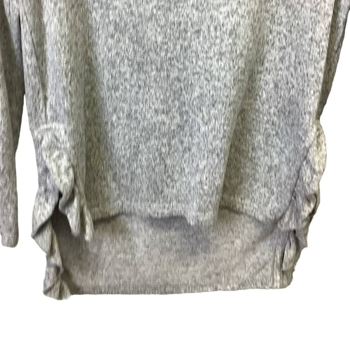 Hand Printed Upcycled Girls Medium Dragonfly Ruffled Long Sleeve Hi Low Sweater