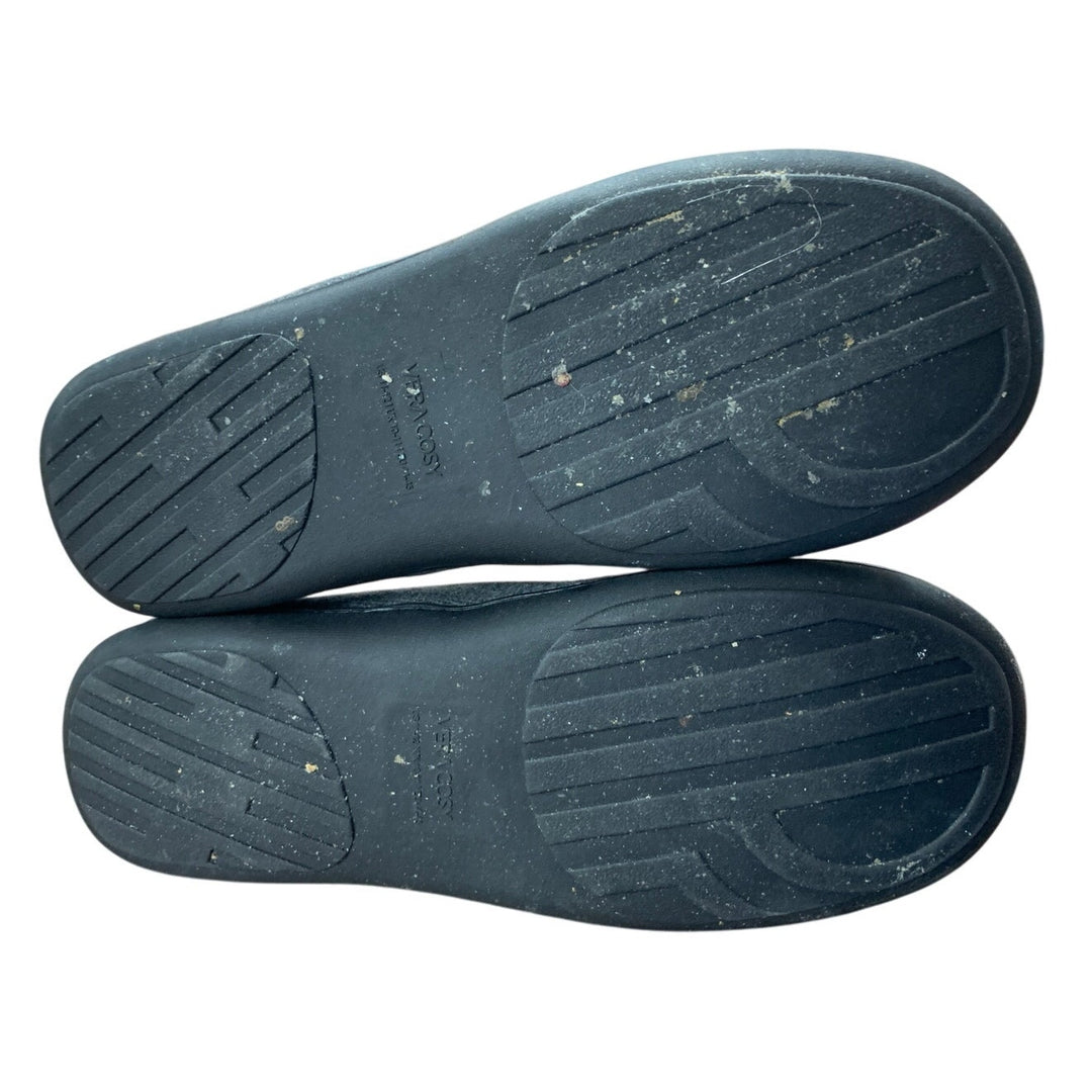 VeraCosy Men Size 11/12 Blue Gray Memory Foam House Slipper Indoor Outdoor Shoes
