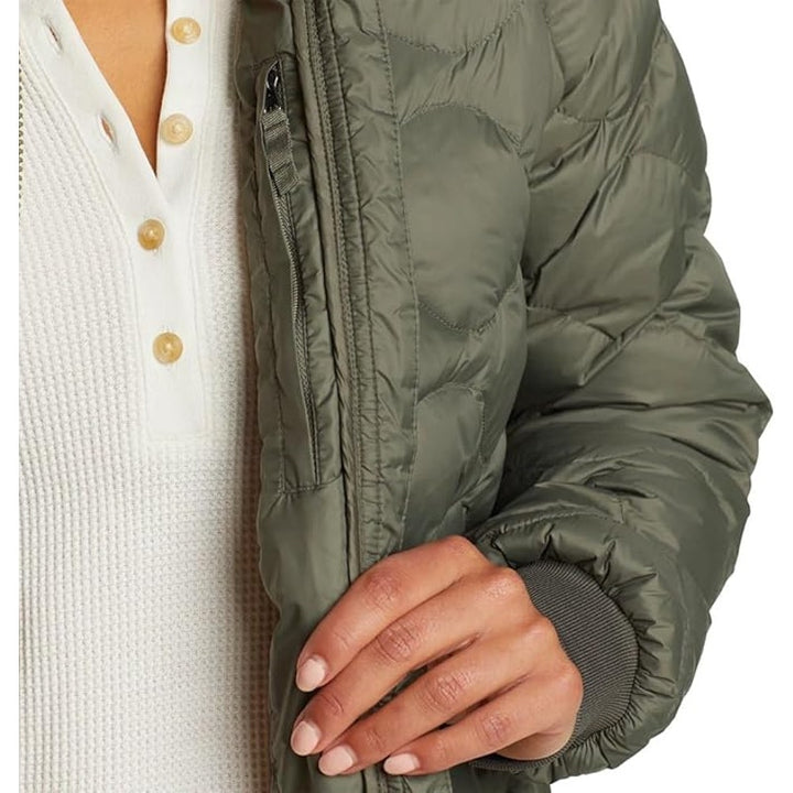 New Eddie Bauer Womens XXL Alder Green Shaw 650 FP Down Puffer Bomber Jacket