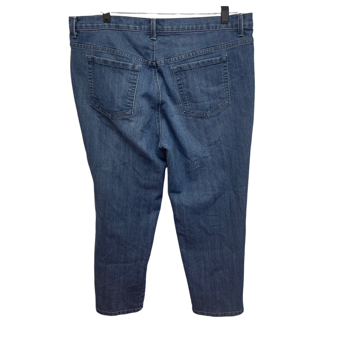 Gloria Vanderbilt 18W Short Amanda Stretch Cotton Straight Leg Denim Blue Jeans