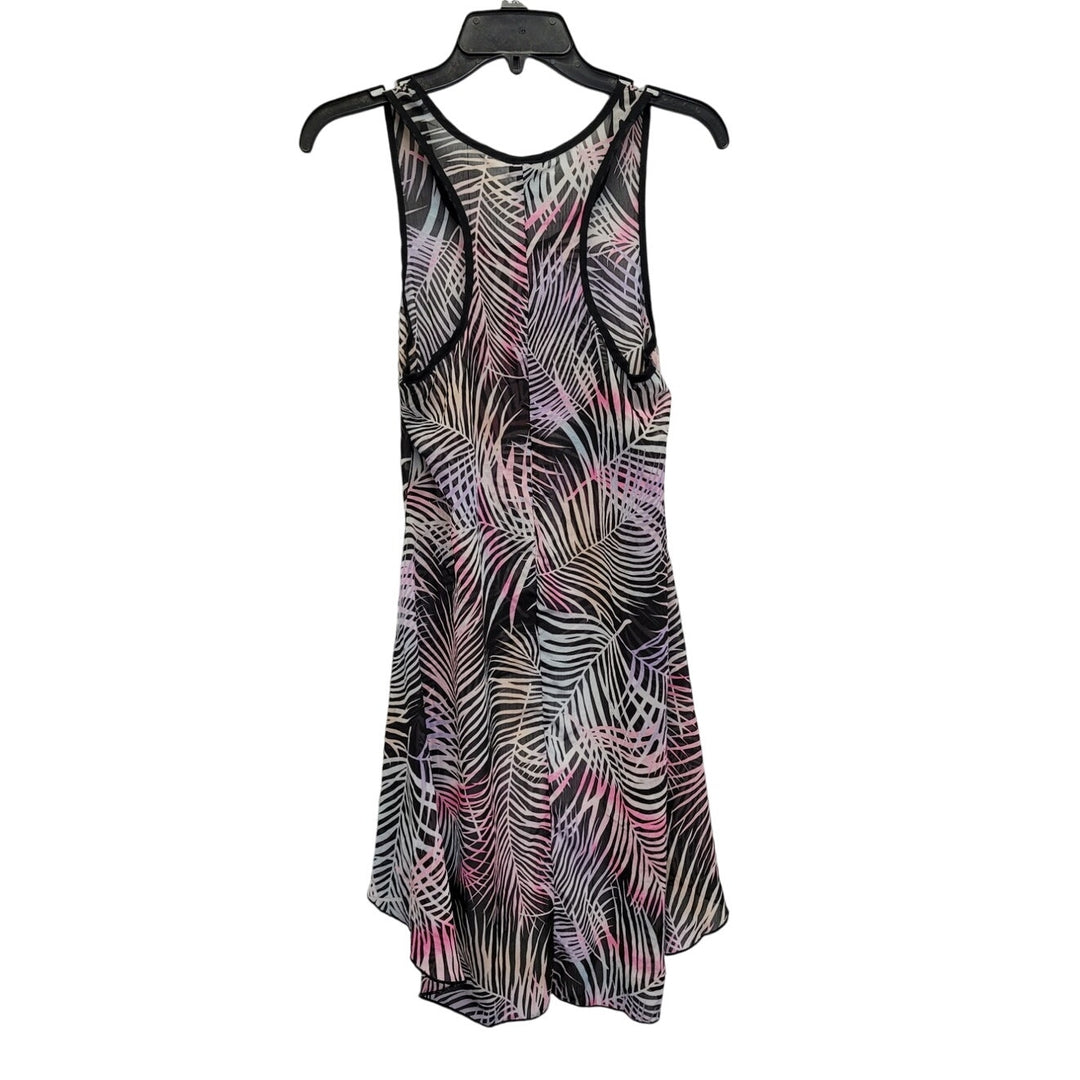 Rue 21 Womens Medium Hi Low Sheer Sleeveless Racerback Fern Sheath Dress