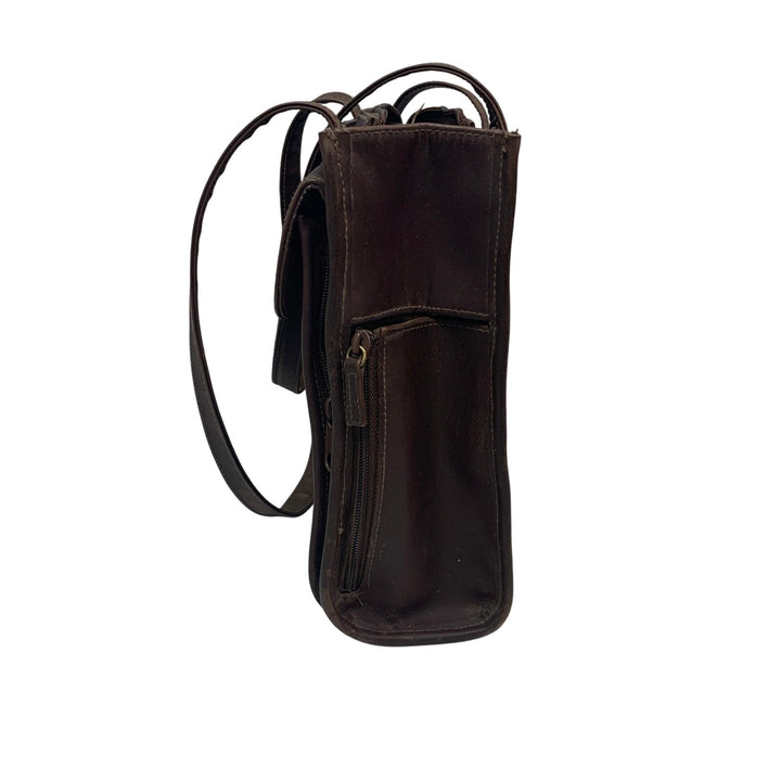 Brown Rosetti New York Faux Leather Brown Vinyl Double Handle Handbag Purse Bag