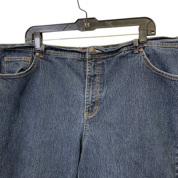 Gloria Vanderbilt Womens 20W Amanda Flat Front Stretch Cotton Denim Blue Jeans