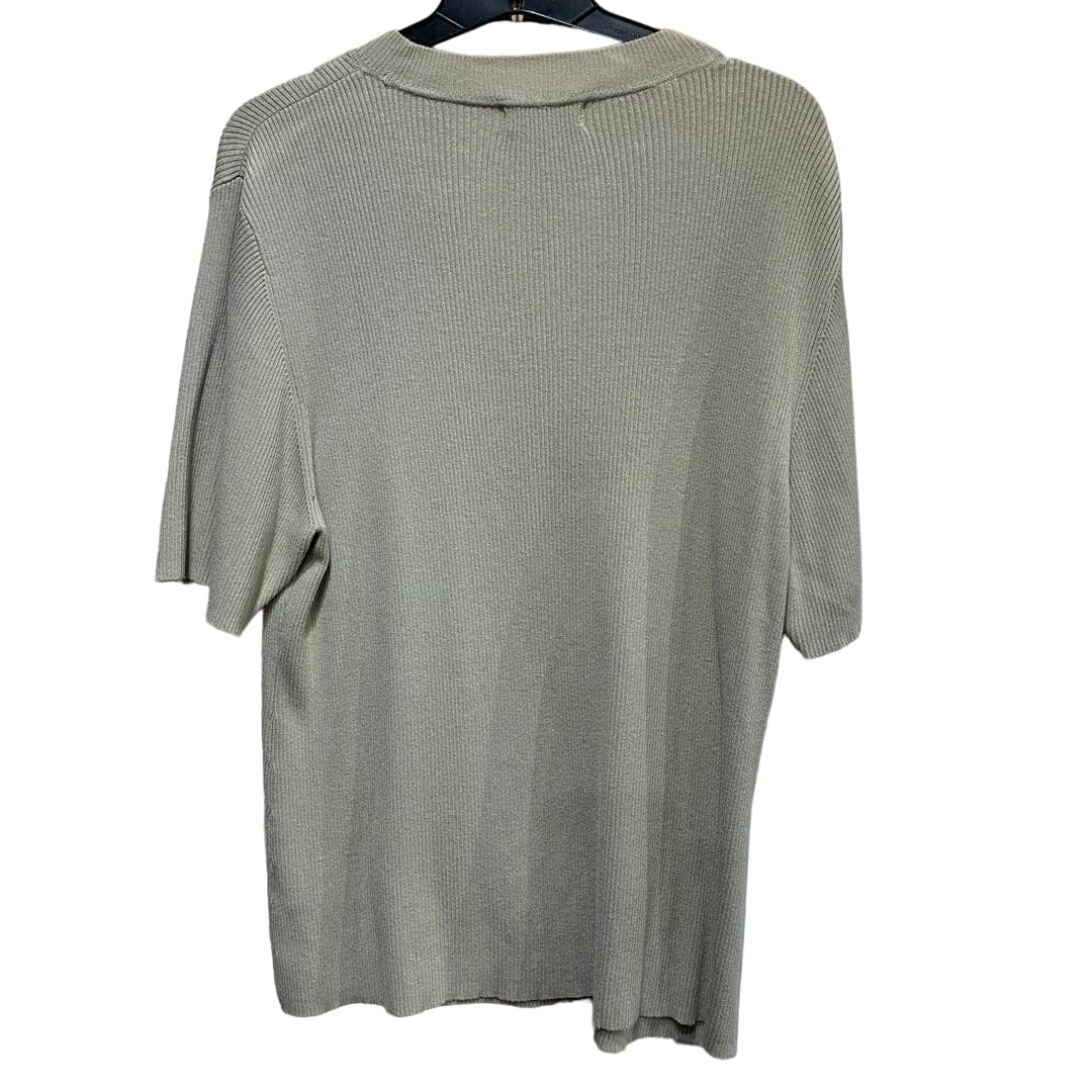 2 Liz Claiborne John Meyer Womens XL 18W Neutrals Short Sleeve Knit Sweater Lot
