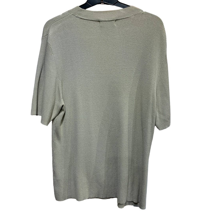 2 Liz Claiborne John Meyer Womens XL 18W Neutrals Short Sleeve Knit Sweater Lot
