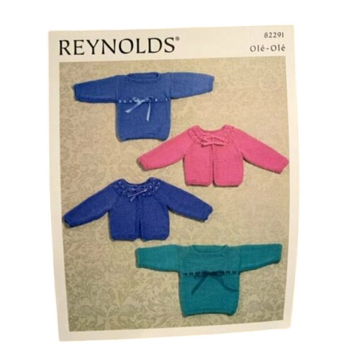 New Reynolds Rapture 82291 Baby Pullover Cardigan Knitting Pattern