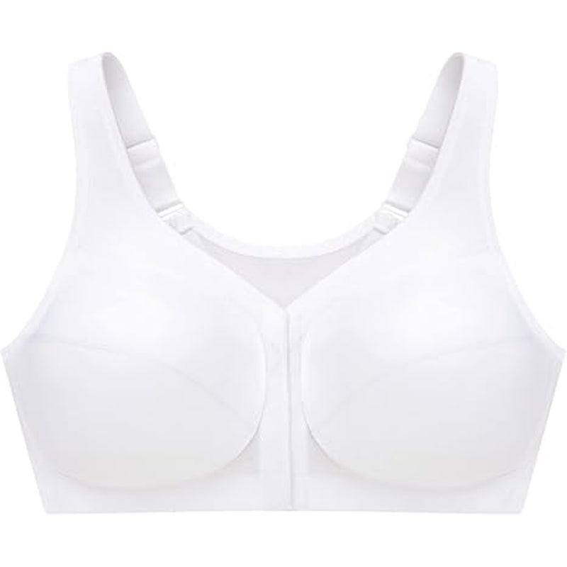 Glamorise Size 36G White Full Figure MagicLift Front Closure Posture Back Bra