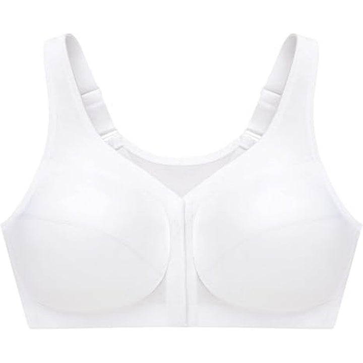 Glamorise Size 36G White Full Figure MagicLift Front Closure Posture Back Bra