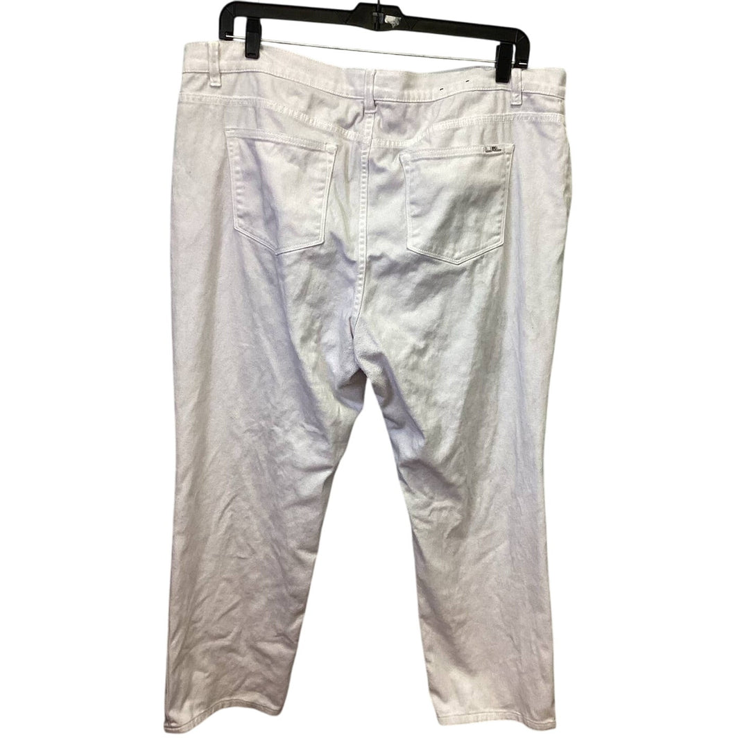 Lauren Ralph Lauren Womens Plus Size 18W White Denim Stretch Cotton Jeans