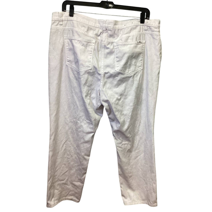 Lauren Ralph Lauren Womens Plus Size 18W White Denim Stretch Cotton Jeans