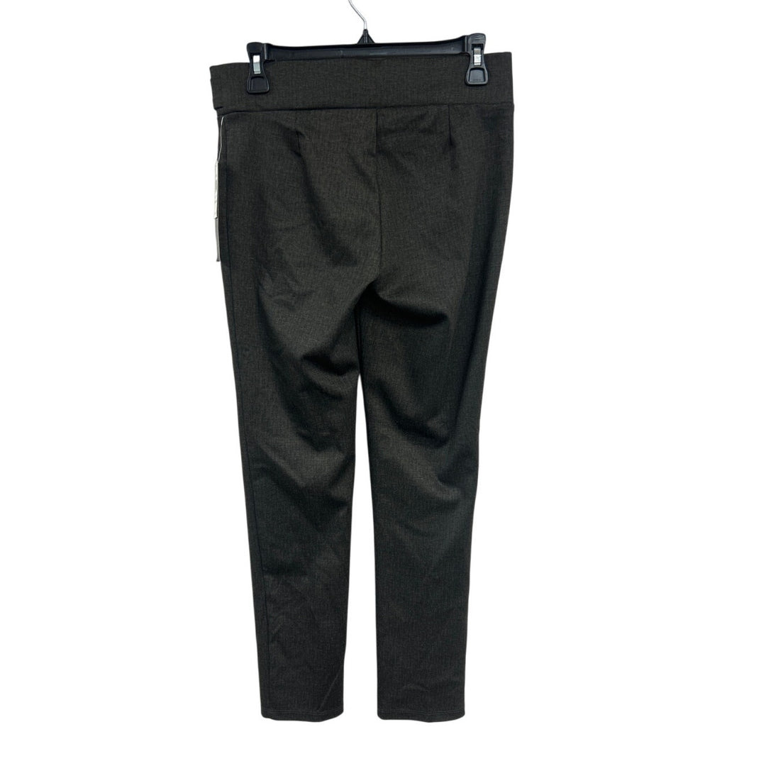 NWT New Retrology Womens Small Espresso Bean Polyester Blend Scratch Print Pants