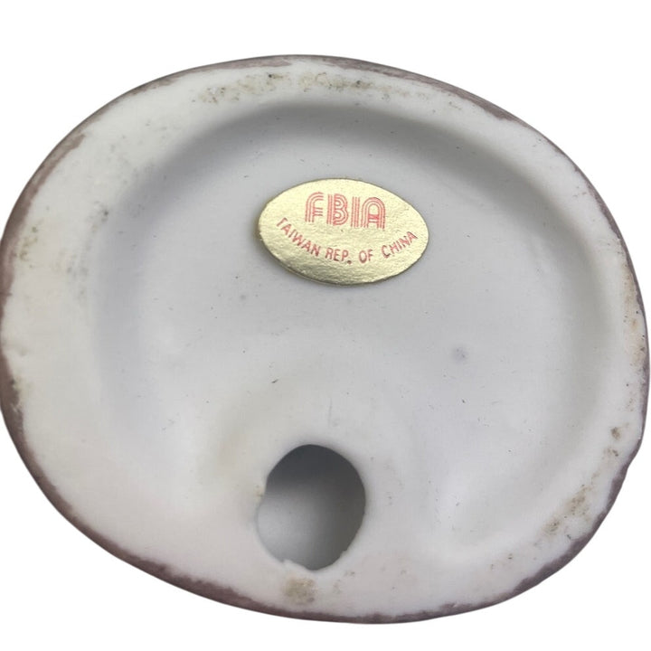 Vintage FBIA Boy Cat Butterfly Slingshot Collectible Ceramic Figurine