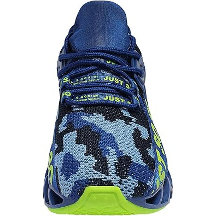 New Cokafil Mens Size 8 Blue Lace Up Blace Running Walking Athletic Shoes