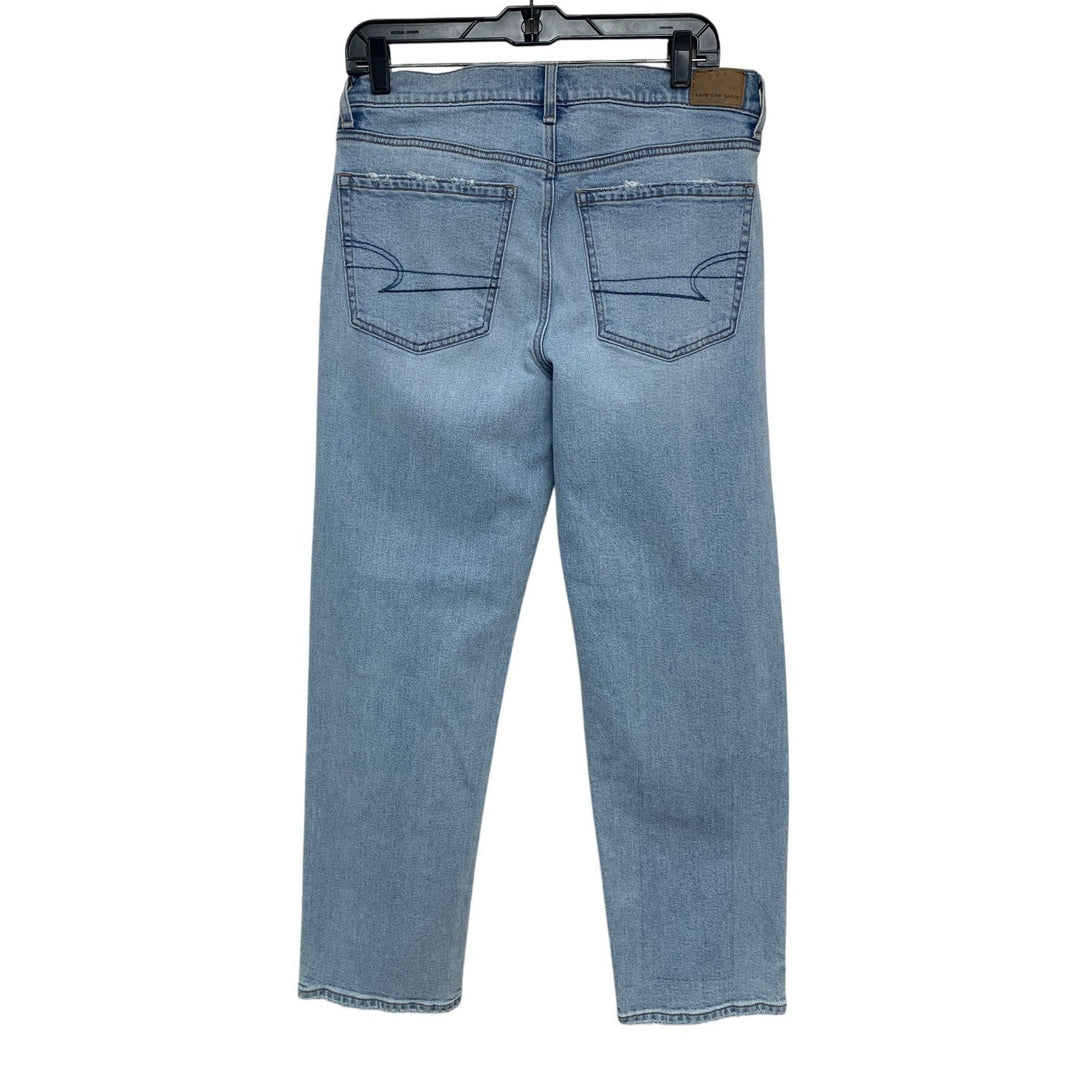 New American Eagle Womens 10 Strigid Whiskered Ex Boyfriend Denim Blue Jeans