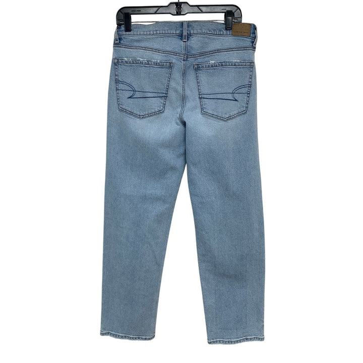 New American Eagle Womens 10 Strigid Whiskered Ex Boyfriend Denim Blue Jeans