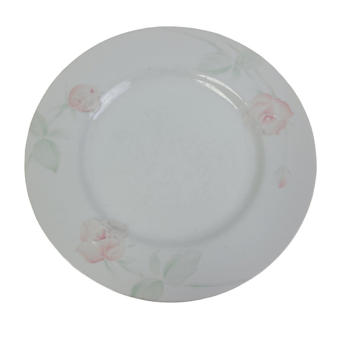2 Vintage Home Beautiful Rose Blush 10" Fine China Dinner Plates Made In Japan